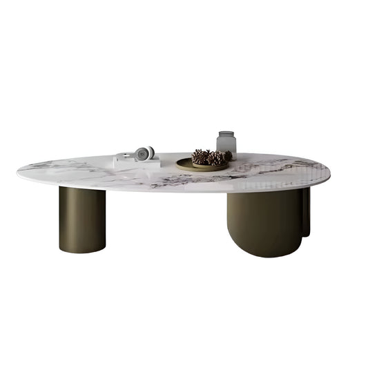 FormaLuxe Asymmetry Marble Coffee Table